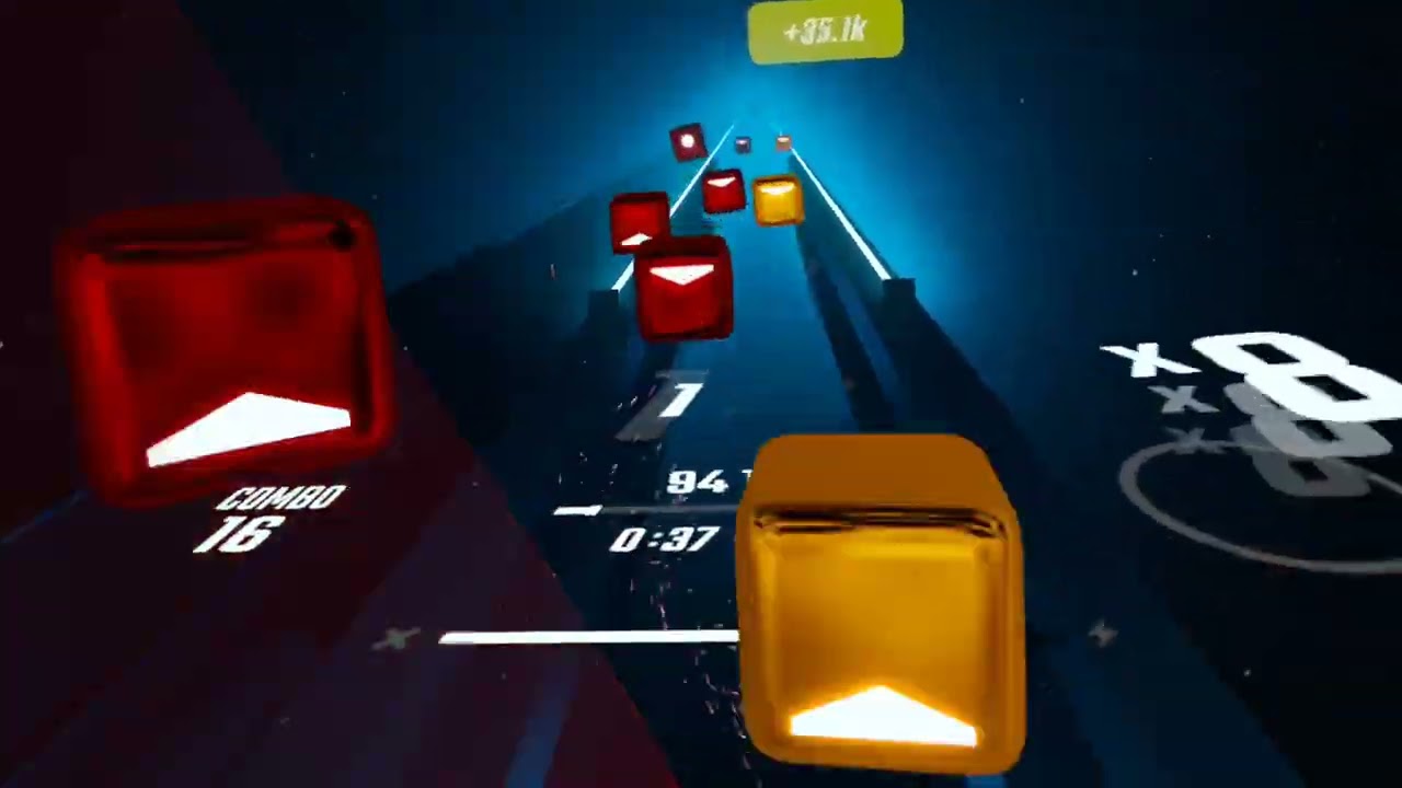 Beat Saber with my friend Matthew