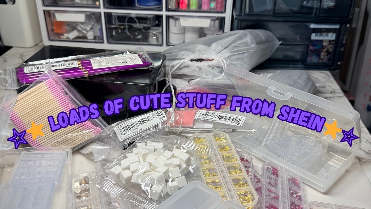 ✩☆ ⭐️ Shein nail haul pt 2 a lot of cute charms⭐️☆✩