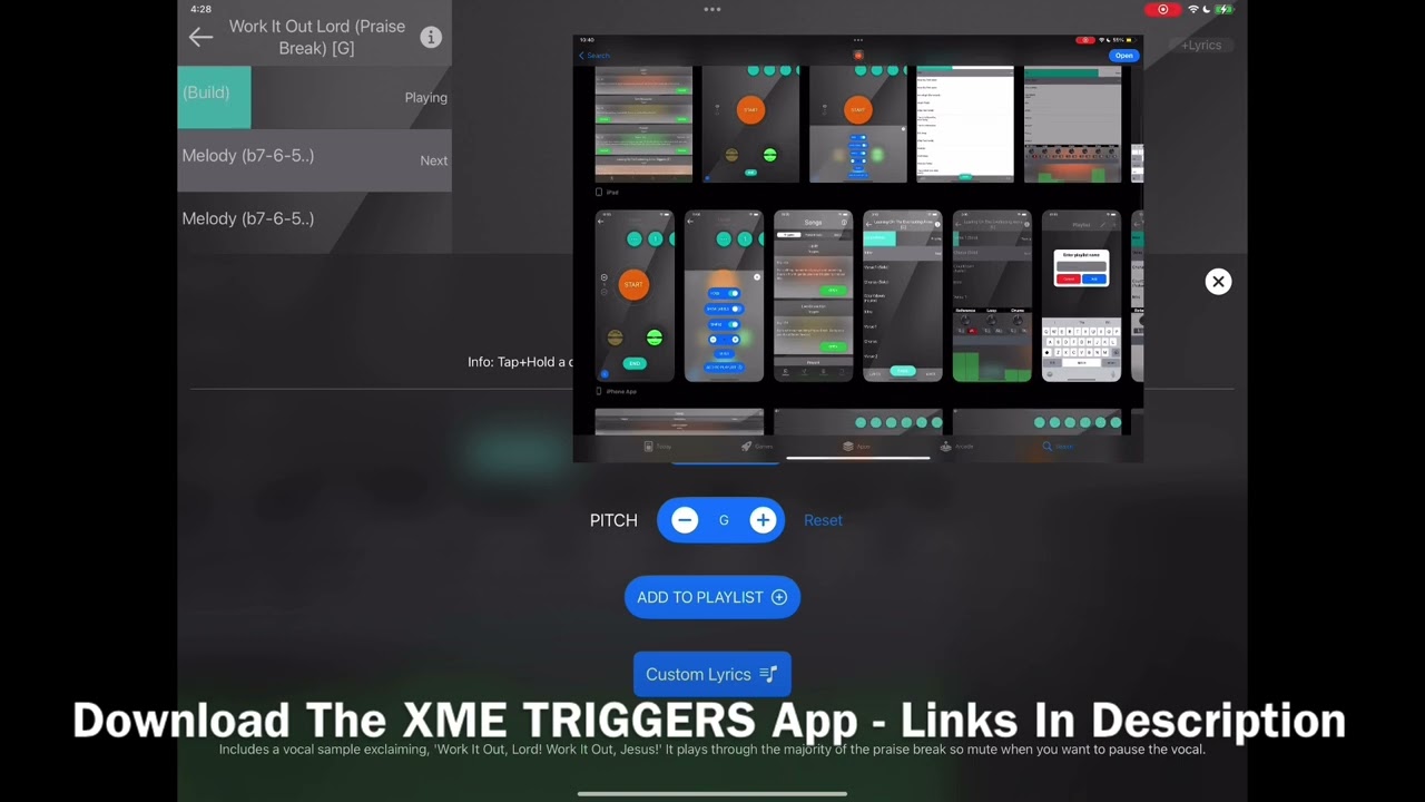 Work It Out Lord - Praise Break (XME TRIGGERS) App Preview