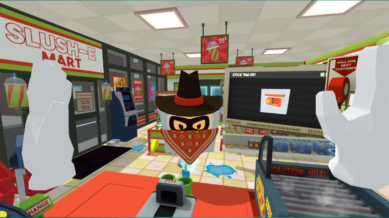 Kaupan kassalla on ikävää olla - Job Simulator (HTC Vive)