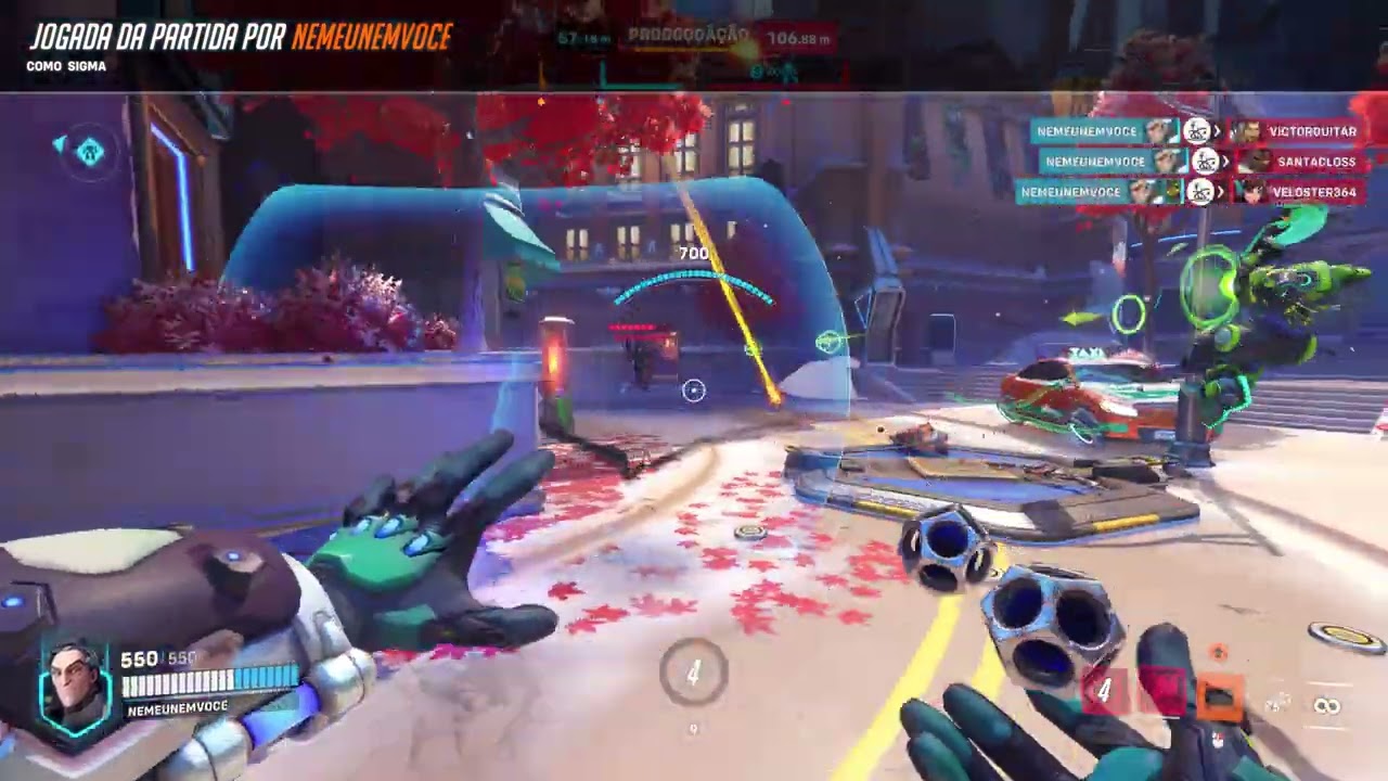 Time inteiro puxado na ult de Sigma - Overwatch