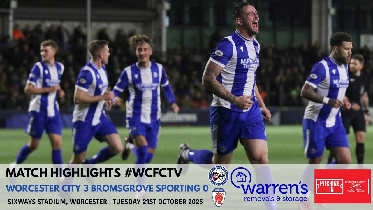 Worcester City 3 Bromsgrove Sporting 0 | Pitching In Southern Premier Central Division