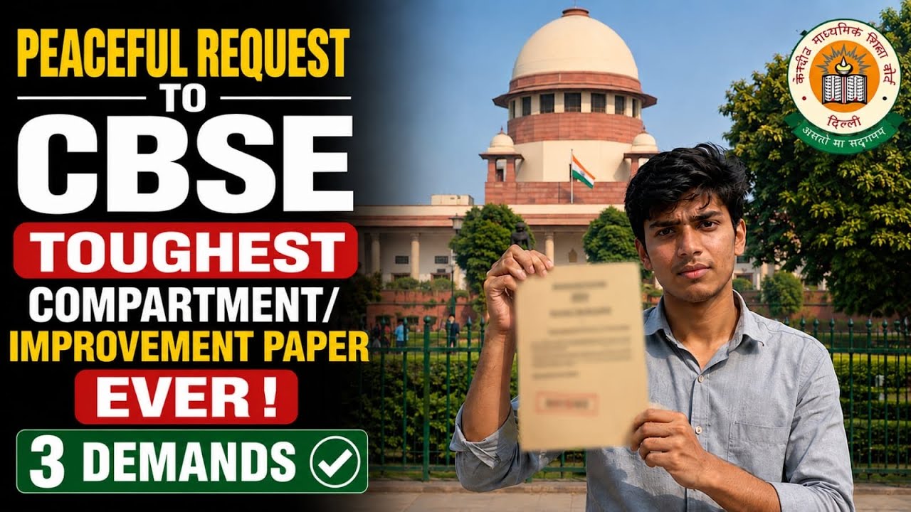 CBSE Compartment/Improvement Exam 2026 Tough Papers | A Kind Request To CBSE 🙏🏻