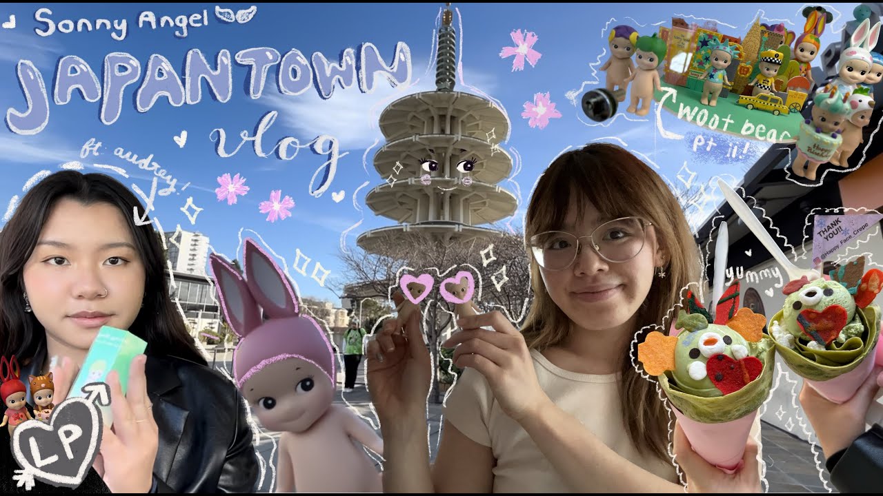 japantown vlog! 🌸 (sonny angel unboxing, sf jptown trip)