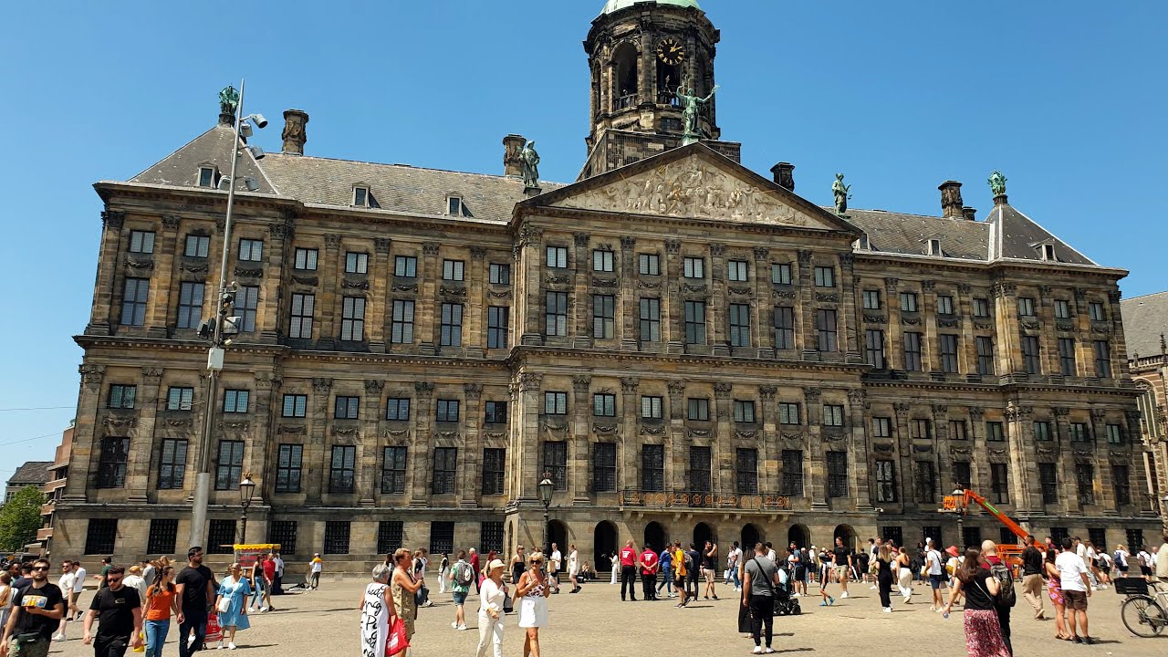 Dam Square, Amsterdam, Holland, The Netherlands (2025) (4K) Damplein - De Dam - Amsterdam City