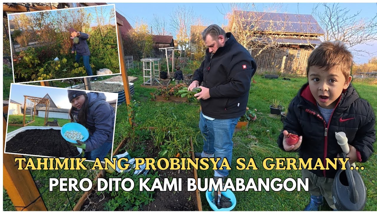 Malamig na sa Germany, Pero Kailangan pa din Magtanim para sa Pamilya. Winter in the Province.