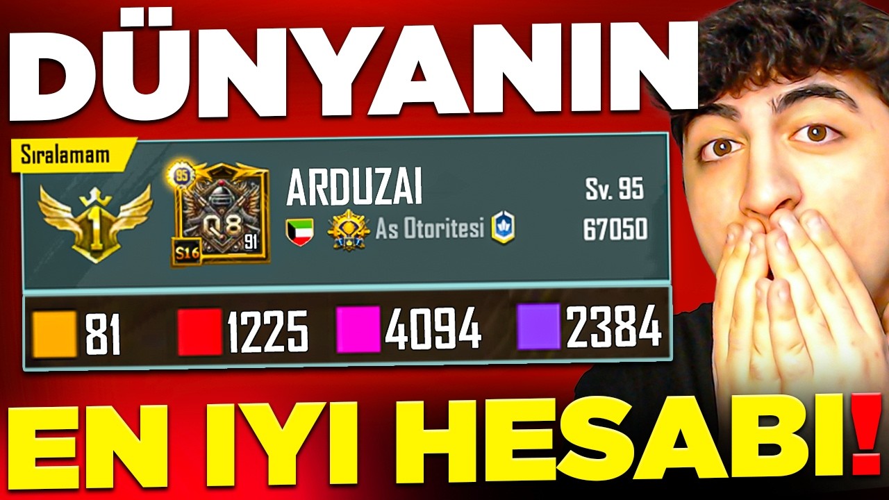 ARDUZAİ'NİN HESABI &Ccedil;IKTI! T&Uuml;M NADİR VE DESTANSILAR FULL! (D&Uuml;NYA NO1) UCUZ ORTA PAHALI! | PUBG Mobile