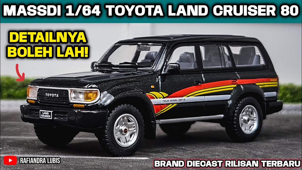 UNBOXING & REVIEW DIECAST MASSDI TOYOTA LAND CRUISER 80 1994 DARK GREEN 1/64