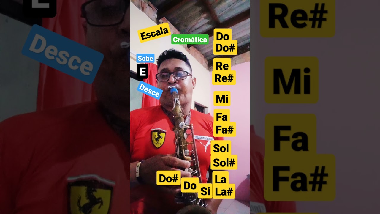 escala crom&aacute;tica sax alto