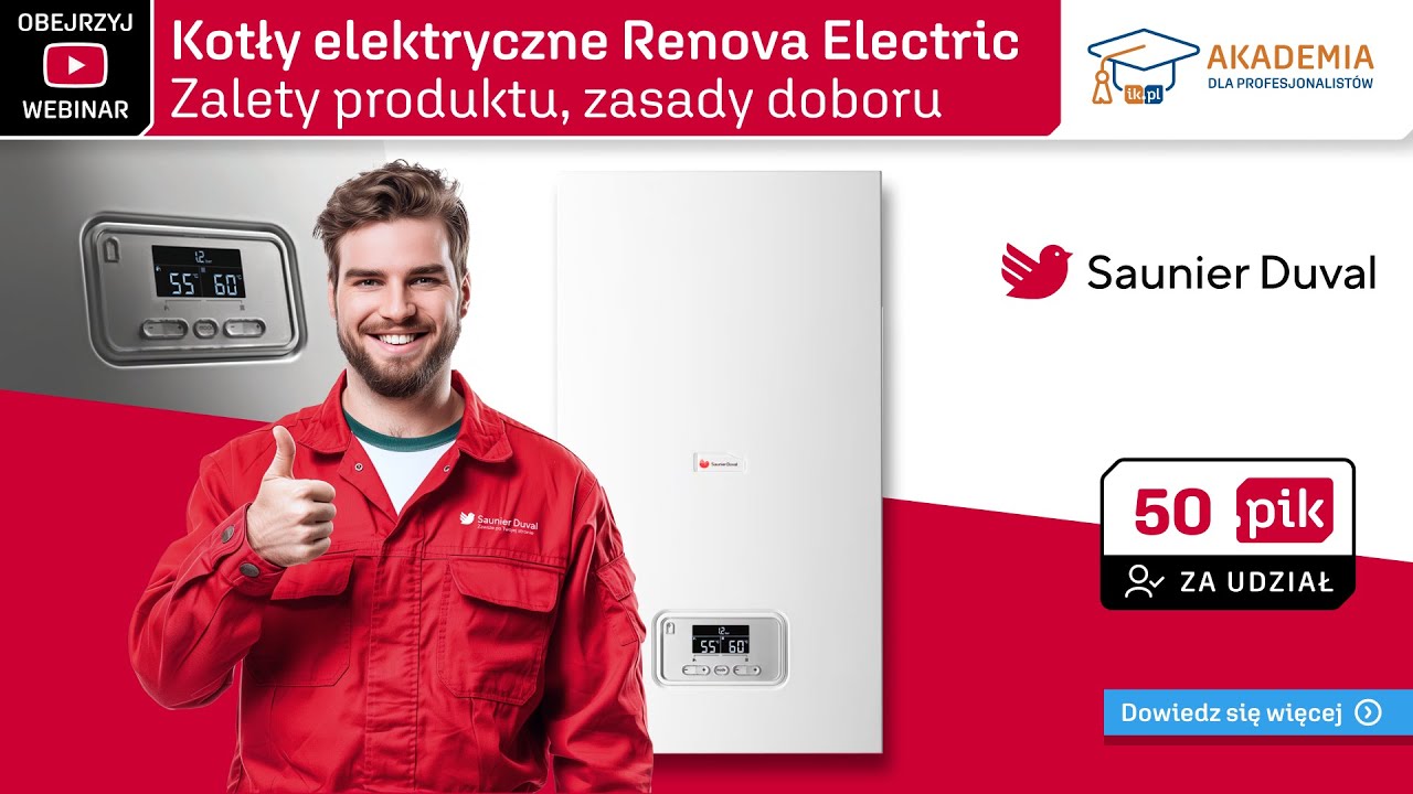 Saunier Duval - Kotły elektryczne Renova Electric - zalety produktu, zasady doboru