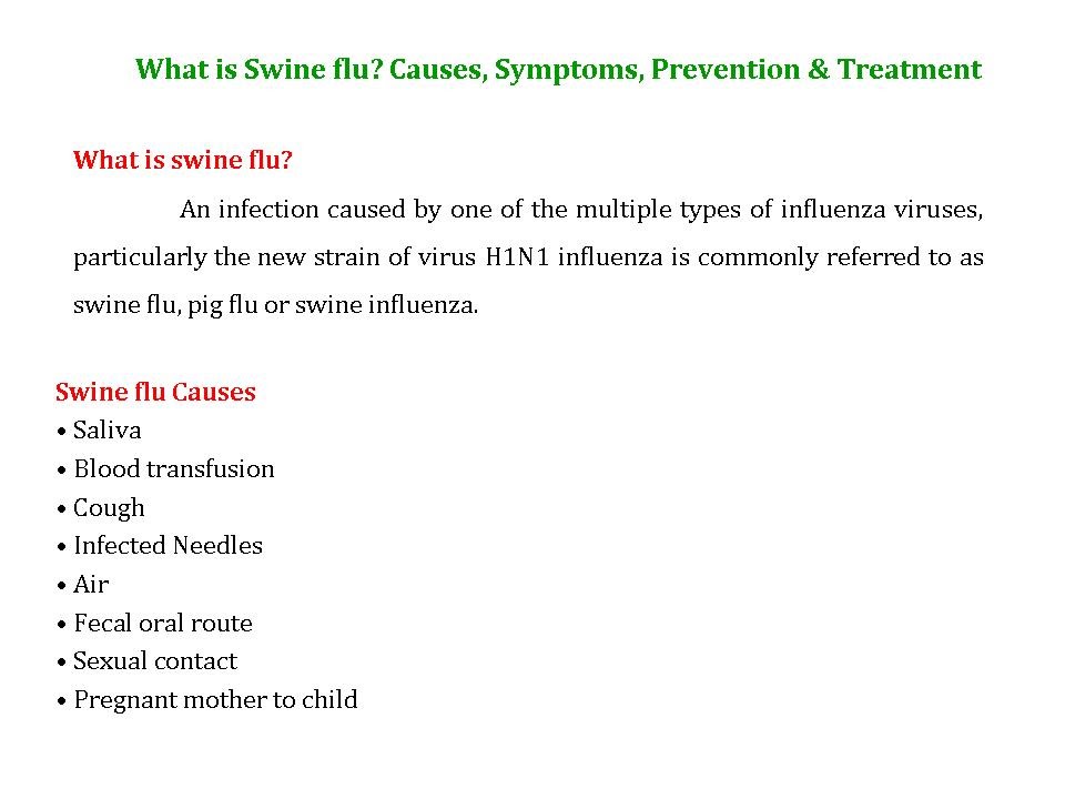 What is Swine flu? Causes, Symptoms, Prevention & Treatment