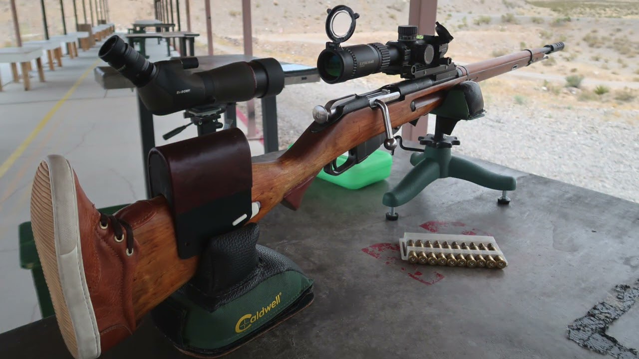 Mosin Nagant rifle shooting at 960 and 1014 yards with 1-5x24 scope.