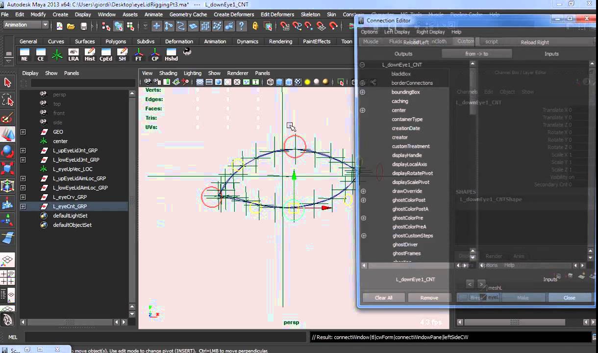 MAYA TUTORIAL:  Cartoon eyeLid rigging PT2B
