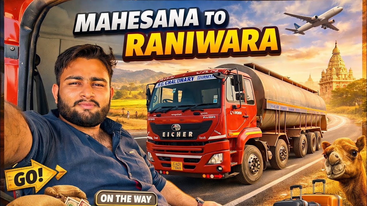Mahesana to Raniwara Truck Journey 🔥 Full Road Vlog | Bhavesh GJ24 