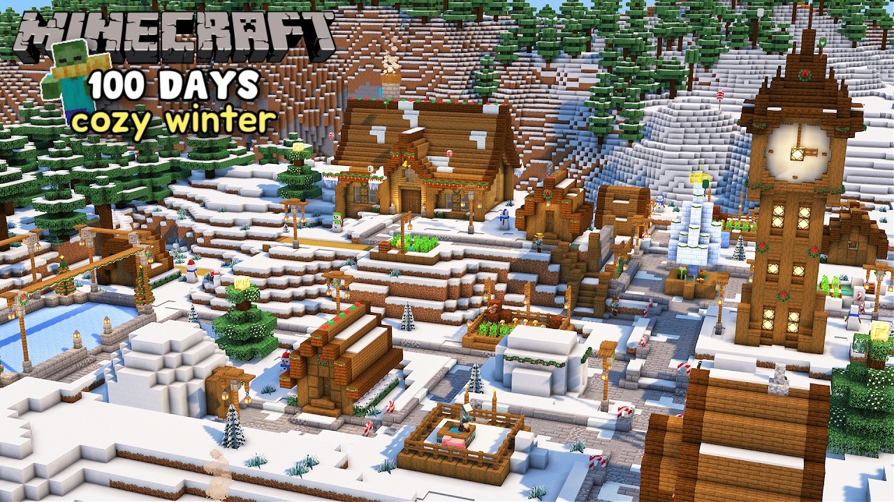 I Spent 100 Days Building the PERFECT Winter Village | Full Movie