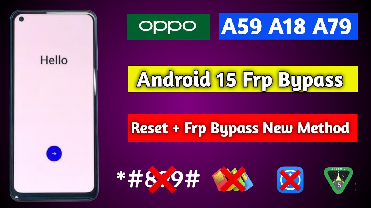 Oppo A59/ A18 / A79 / Google/ FRP Bypass (Share Option Not Working) - 2025