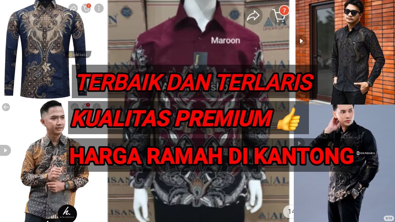 13 REKOMENDASI BAJU BATIK PRIA TERBAIK DAN TERLARIS DI SHOPEE