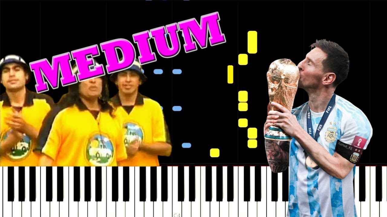 Canci&oacute;n de Argentina Campe&oacute;n del Mundial (La Cumbia De Los Trapos) / Piano Tutorial