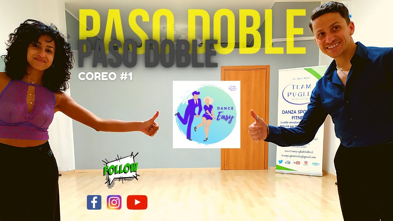 || PASO DOBLE (1^PARTE)  || Latin Dance || TUTORIAL || Dance Easy || Coreo1 || @teampuglia