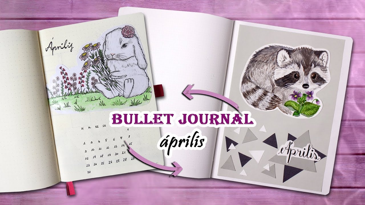 BULLET JOURNAL (MAGYAR) #4 2018 Április | Kihívás Oszlánszki Marcsival! | ESZTERGÁLYOS VIKTÓRIA