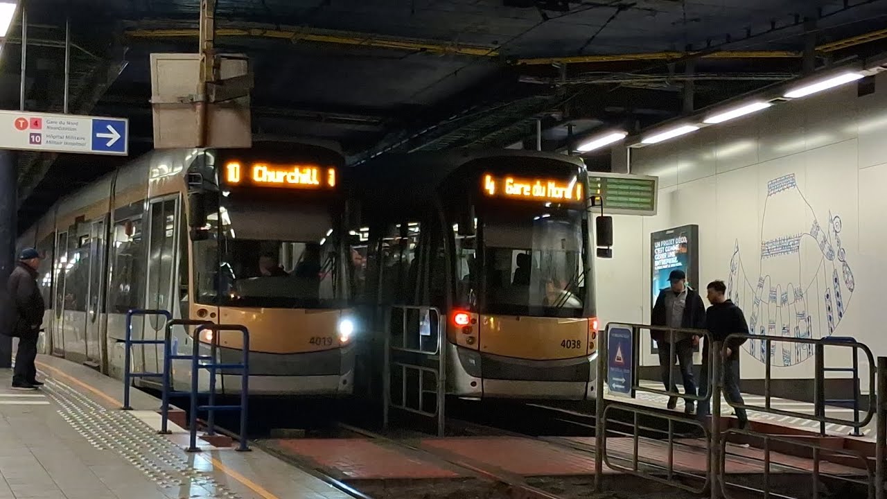 Belgian Trams at Lemonier - Brussels