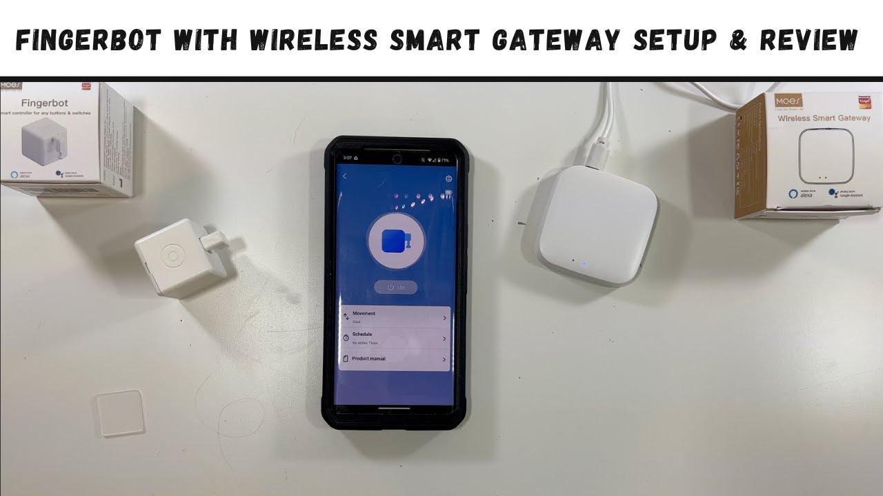 Fingerbot with Wireless Smart Gateway Setup & Review