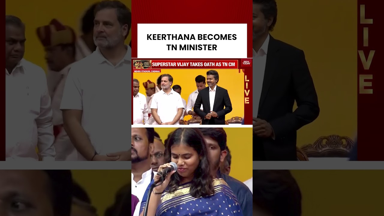 Vijay Cabinet: Keerthana Takes Oath As Tamil Nadu Minister | Thalapathy | CM Vijay
