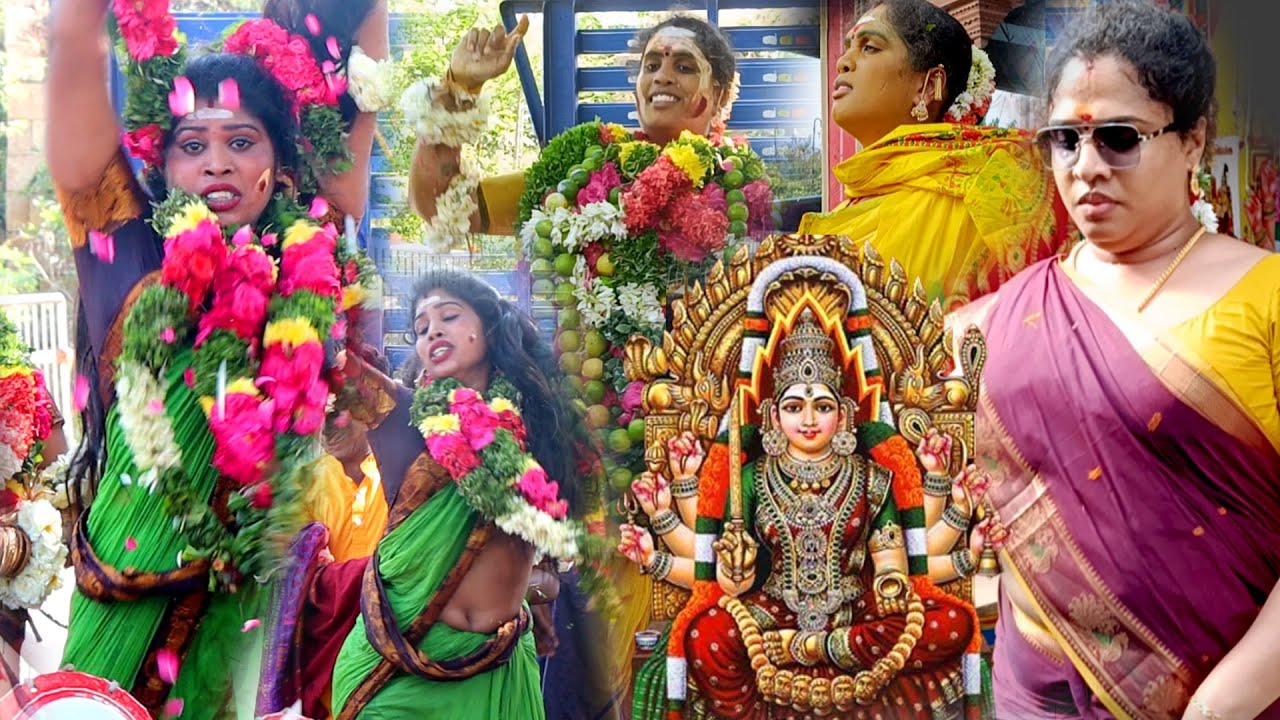 திருச்சி சமயபுரம் மாரியம்மன் கோவிலில் மாபெரும் தீச்சட்டி ஊர்வலம்