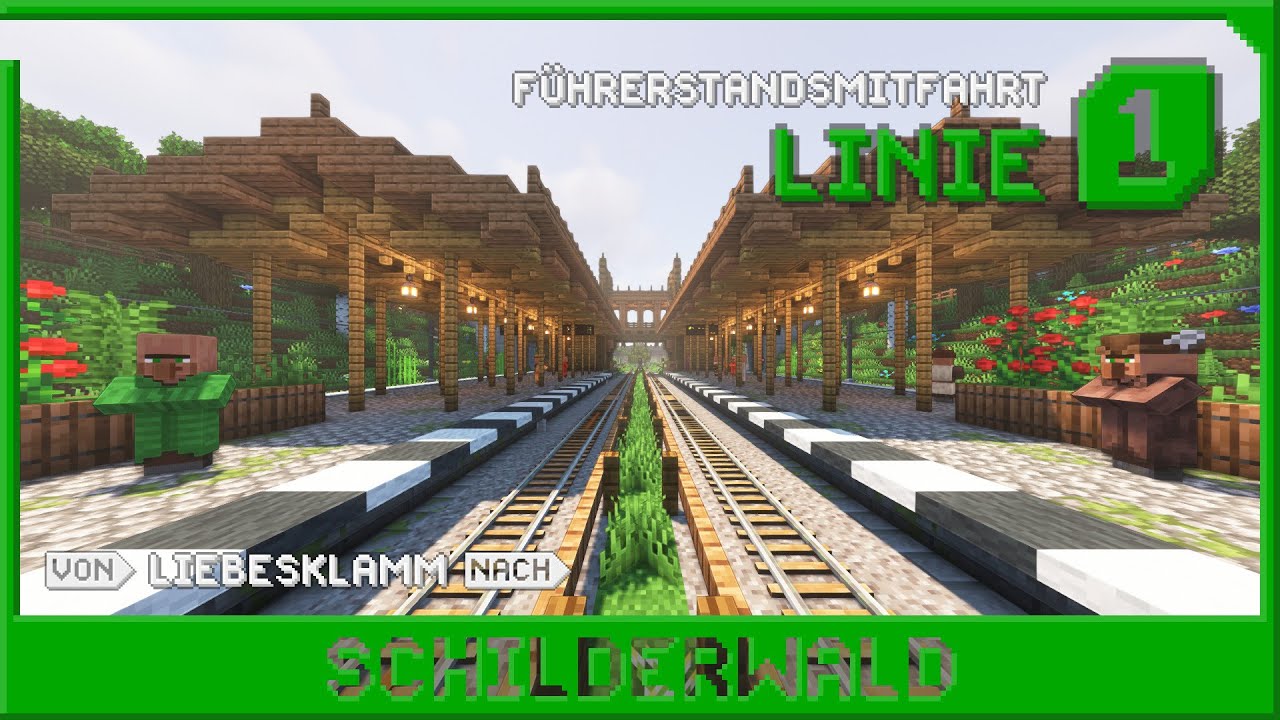 Minecraft U-Bahn | Führerstandsmitfahrt Linie 1: Liebesklamm → Schilderwald
