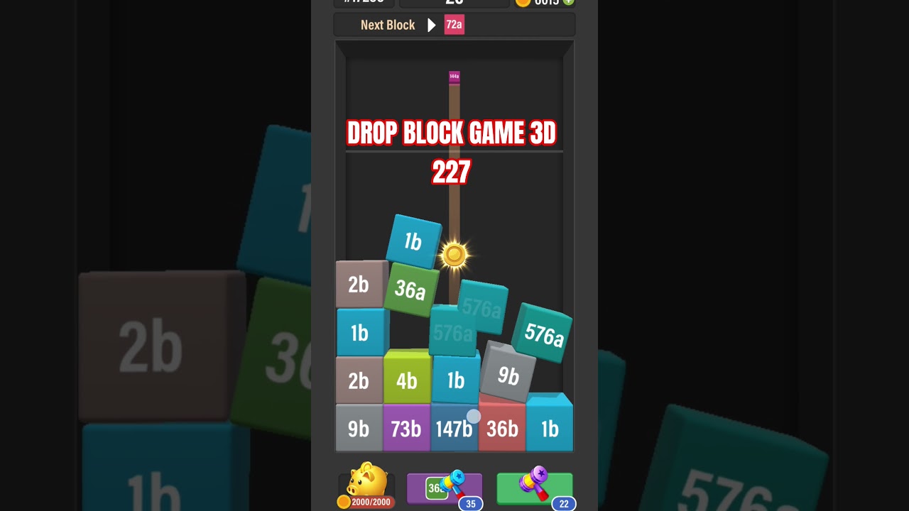 Drop Block 3D Puzzle Gameplay 227 