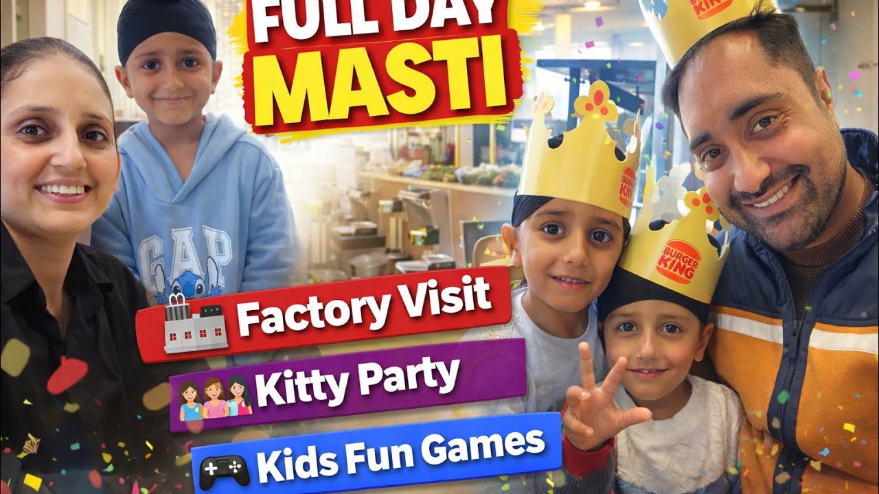 Full day masti: Factory visit+ kids fun games + kitty party !Anny vlogs!