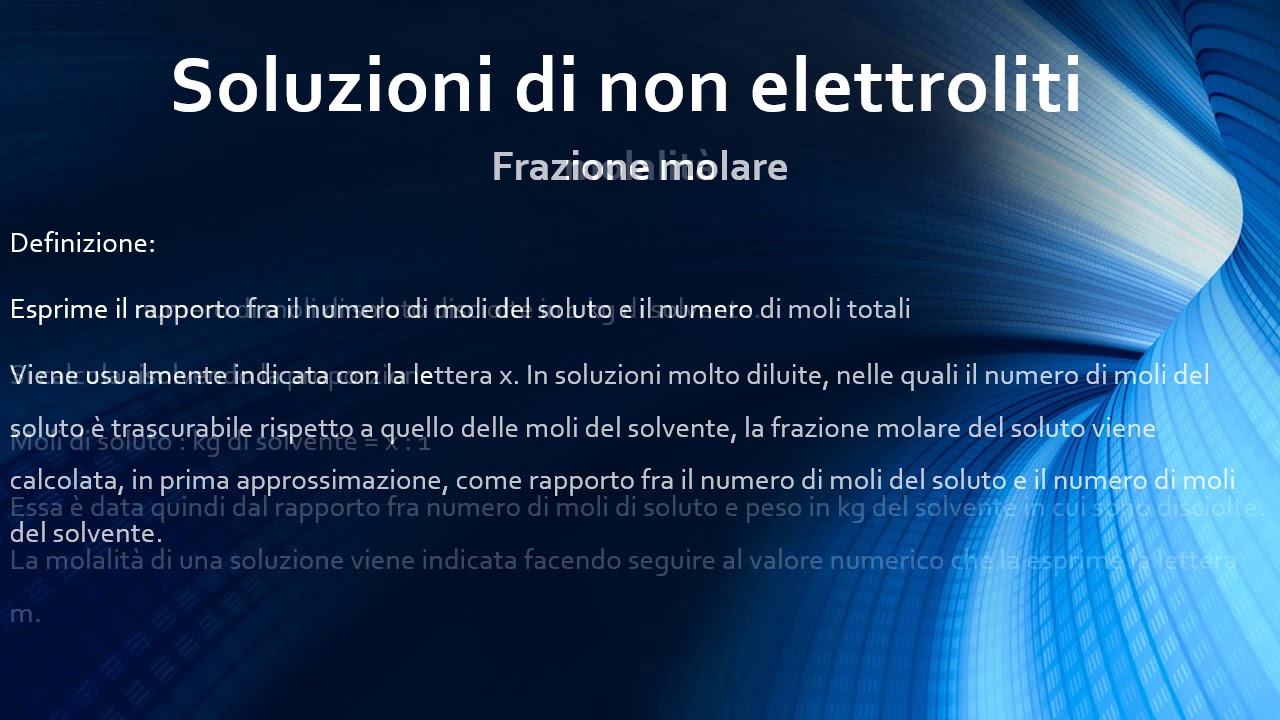 Soluzioni di non elettroliti