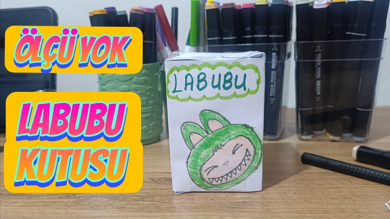 **ÖLÇÜ KULLANMADAN SADECE KAĞIT KATLADIM! LABUBU SÜRPRİZ  BLİND BOX 