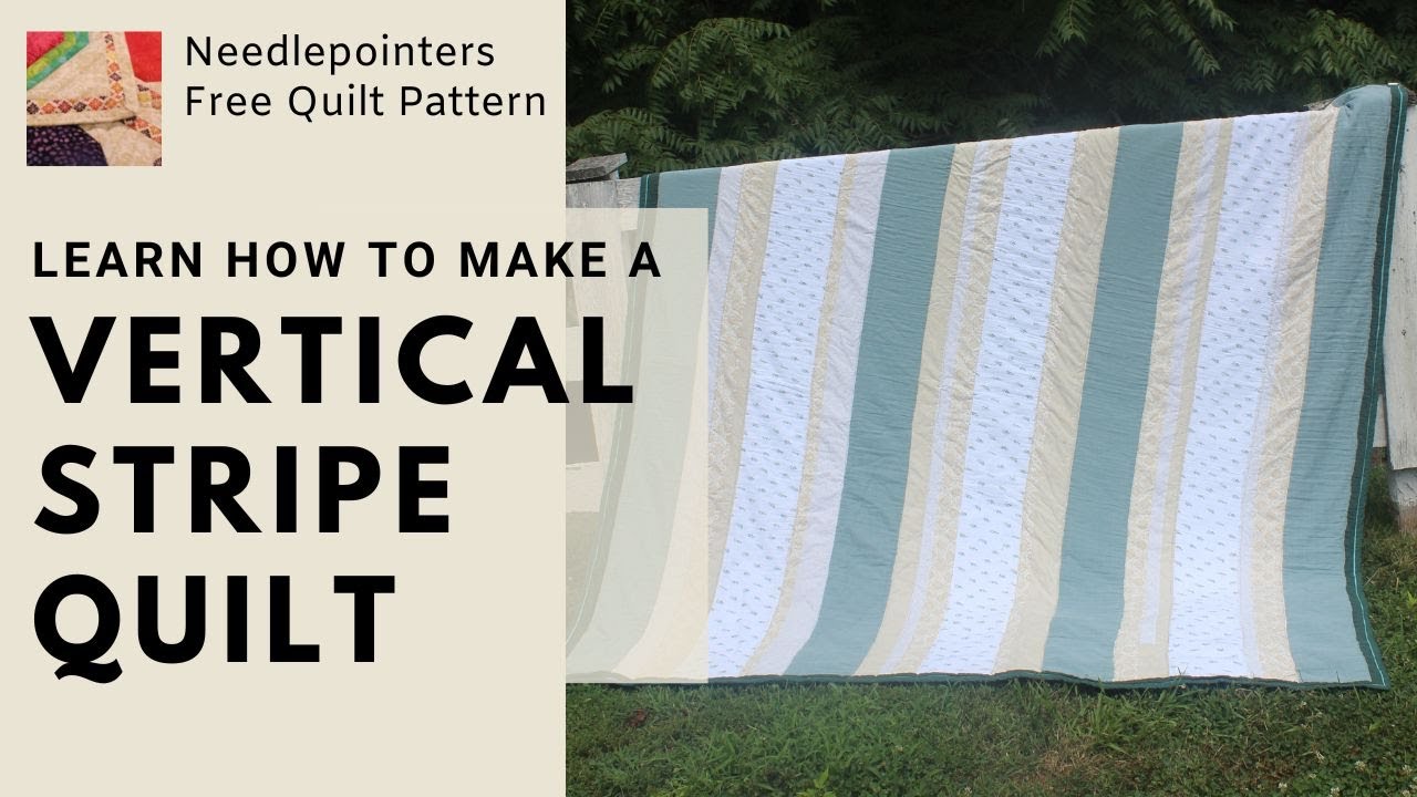 Green Vertical Stripe Quilt