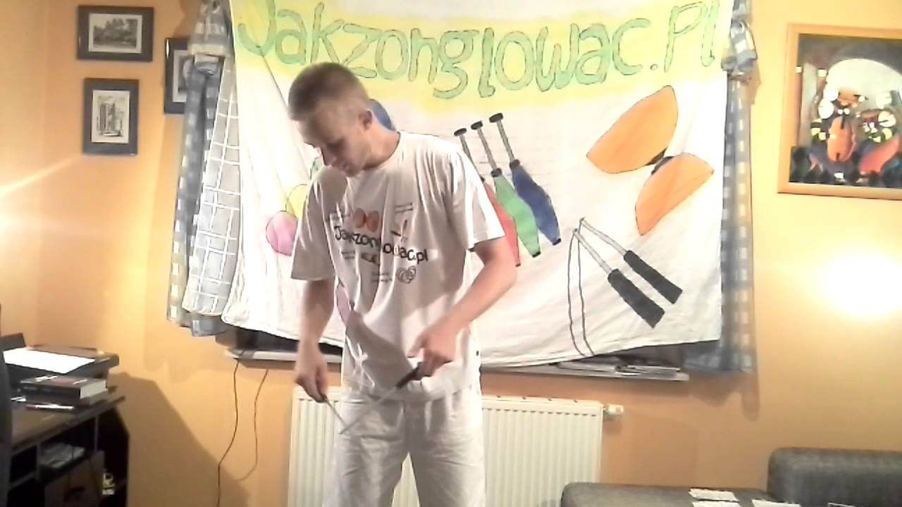 #19 Diabolo Tricks - Coffee Grinder - slo-mo, a few angles -  How to do a cool trick with diabolo?