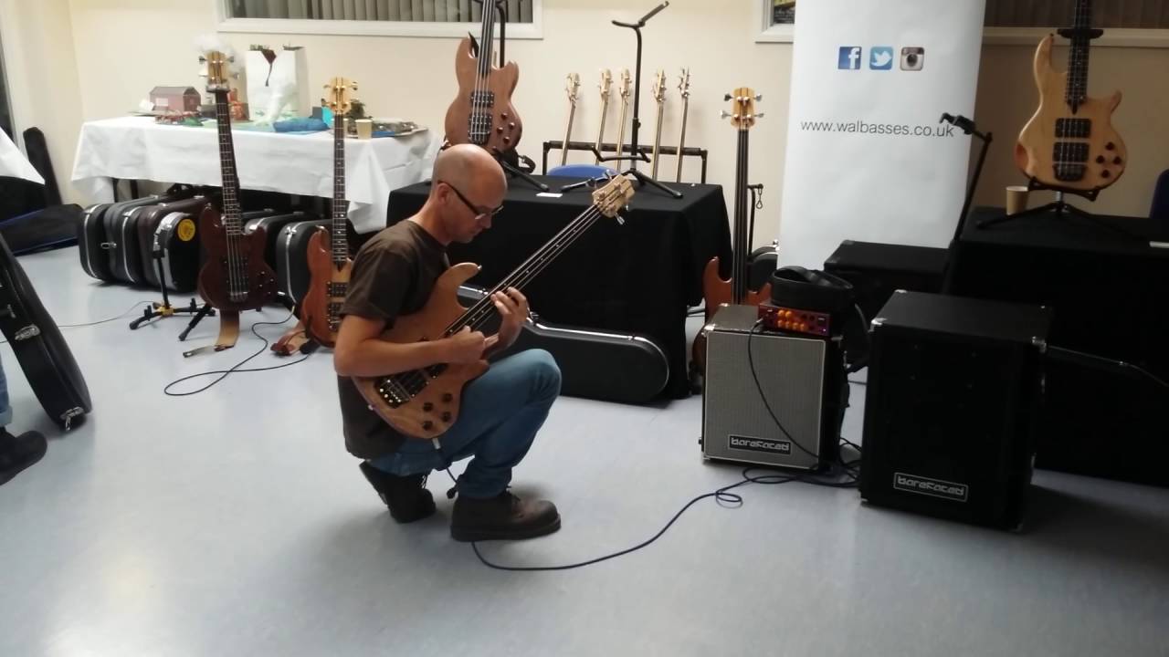 Paul Herman playing fretless Wal Mk 2 at Basschat South East Bass Bash 2016