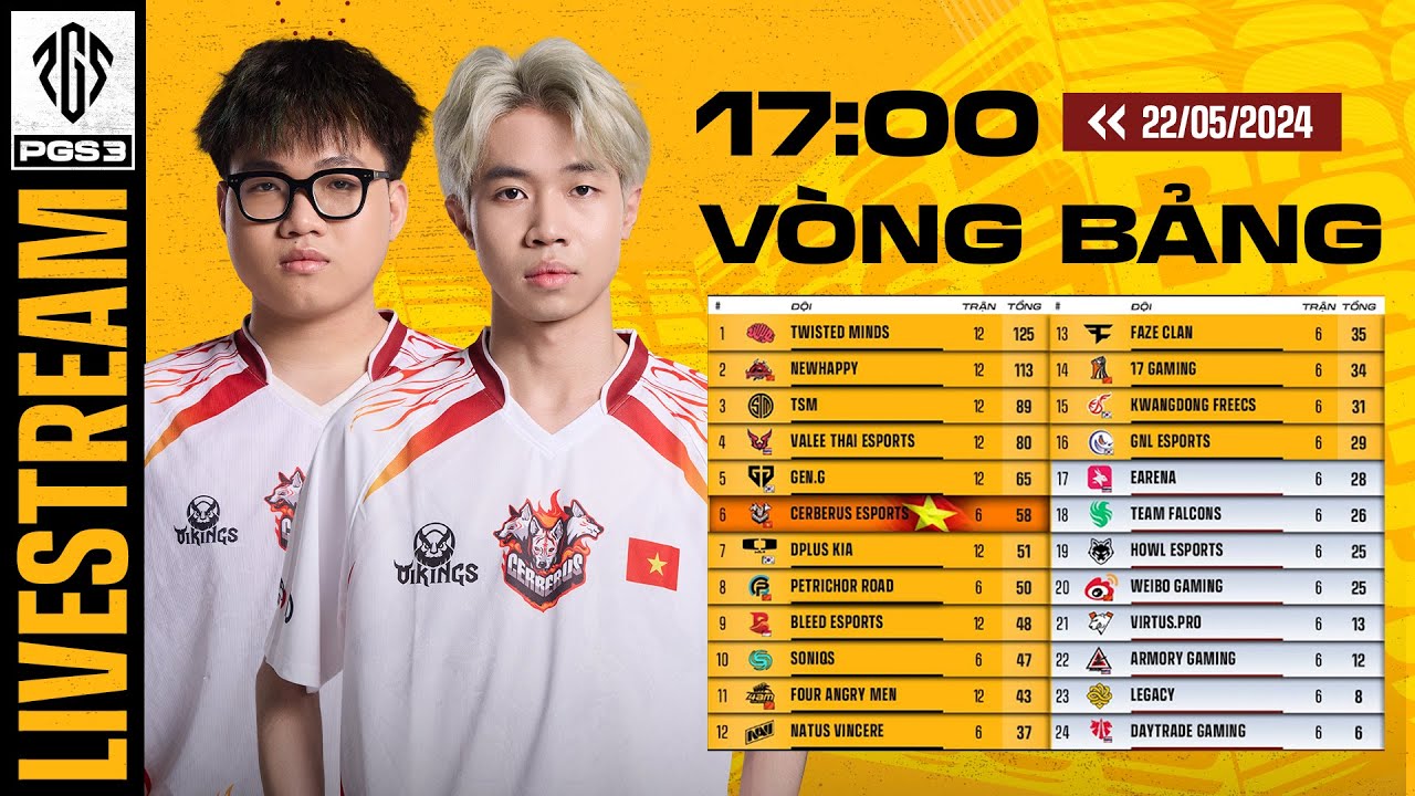 🏆[PGS 3] VÒNG BẢNG - A/C: 🇻🇳 CES, 🇨🇳 PERO, NAVI, SQ, FAZE, 🇨🇳 17, 🇹🇭 DAY, VP, 🇰🇷 KDF, FLC, 🇹🇭 EA...
