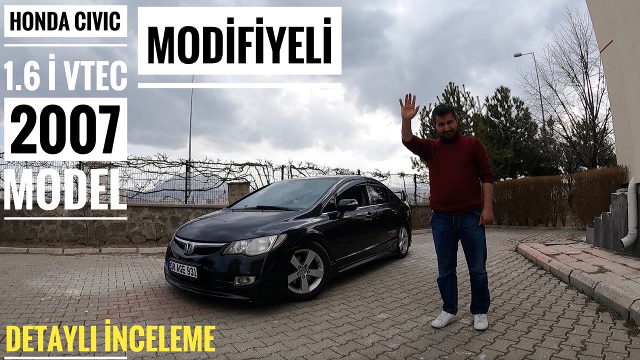 Honda Civic 1.6i Vtec 2007 model İnceleme | Hasan Amcanın Arabasını İnceledik | Çok Eğlenceli Oldu.
