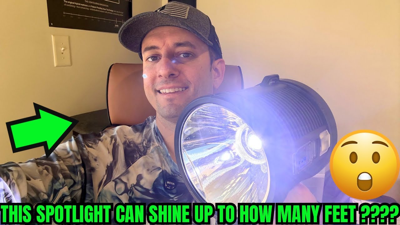 Best Spotlight On Amazon? I Was SHOCKED That This Spotlight Could Shine This Far!!!