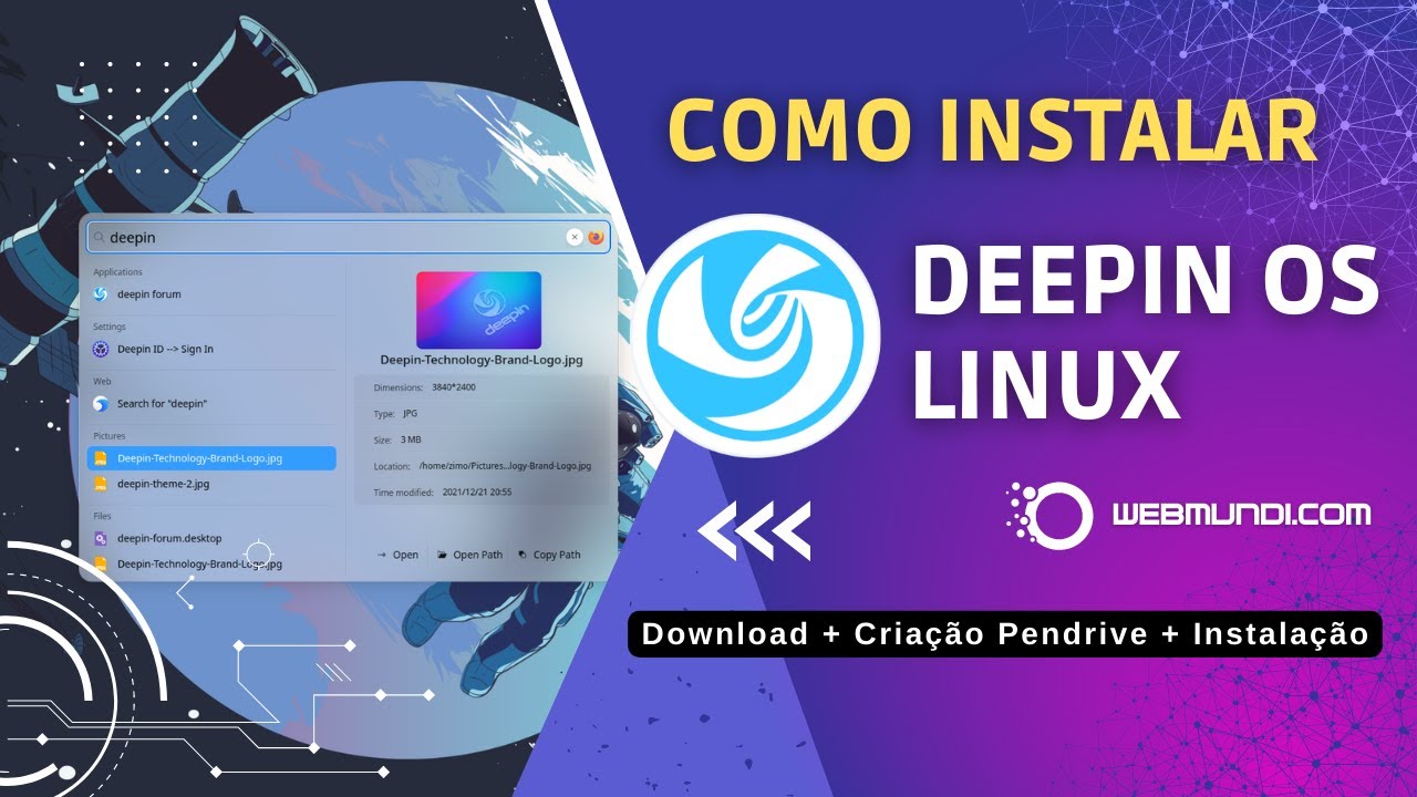 Como instalar o Deepin OS Linux Passo a Passo - Download + Pendrive USB + Instalação no PC 👩🏻‍💻🐧