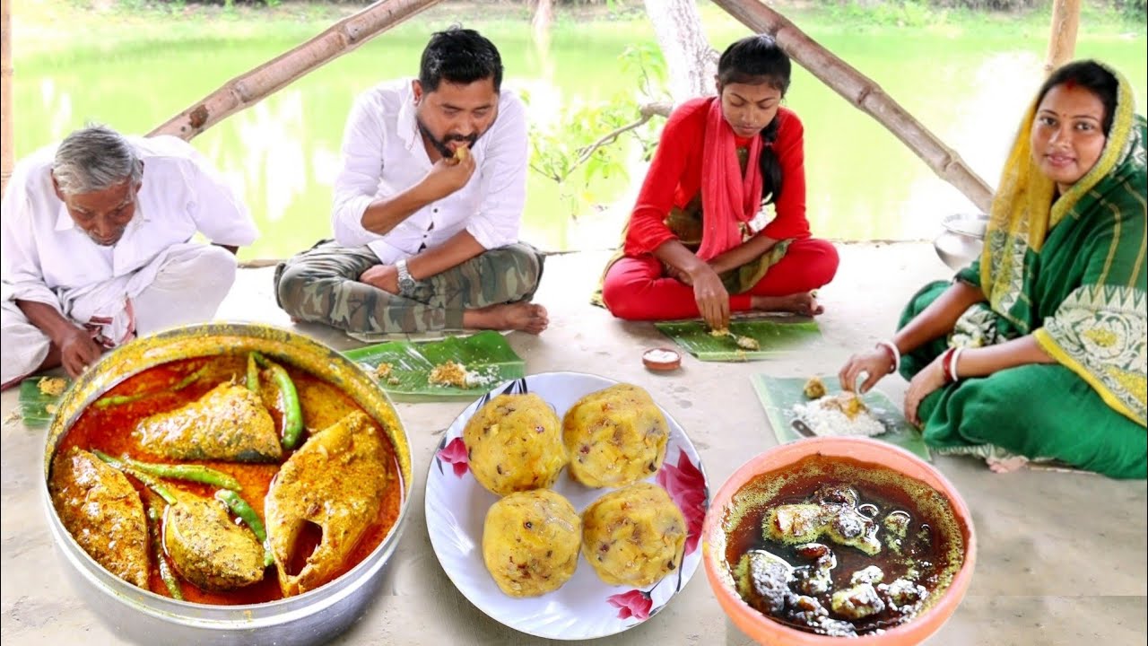 গরম গরম ভাত,ইলিশ মাছের তেল,আলু মাখা আর ইলিশ মাছের বাটি ভাপা বাঙালির জনপ্রিয় লাঞ্চ রেসিপি||fish curry
