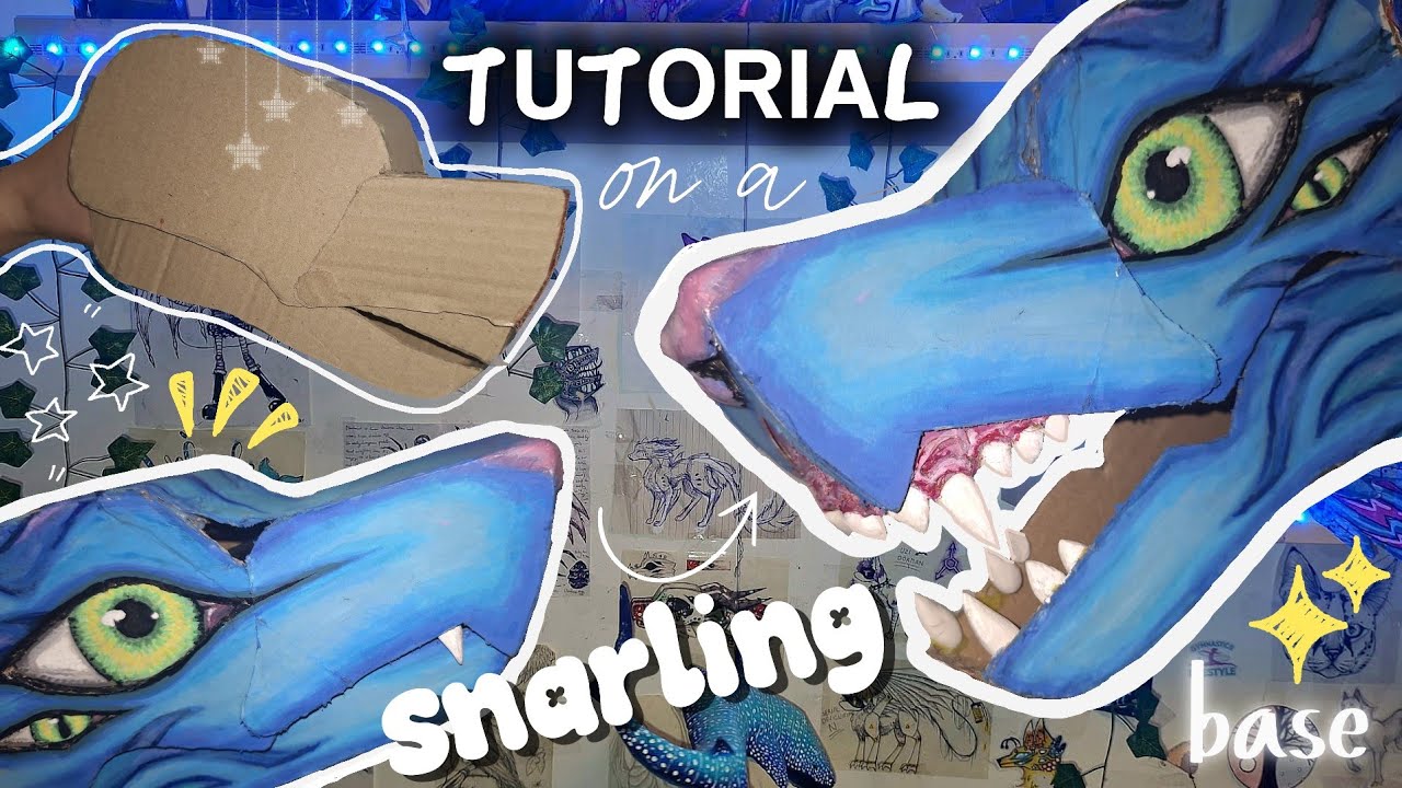 TUTORIAL | How to make simple snarling dragon puppet base✨️❤️#dragonpuppet#paperdragon#tutorial#base