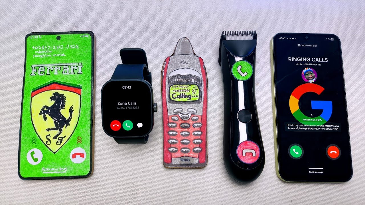 Galaxy S26U vs Xiaomi Watch4 vs Ericsson vs Hair Clipper vs Galaxy a15 incoming call