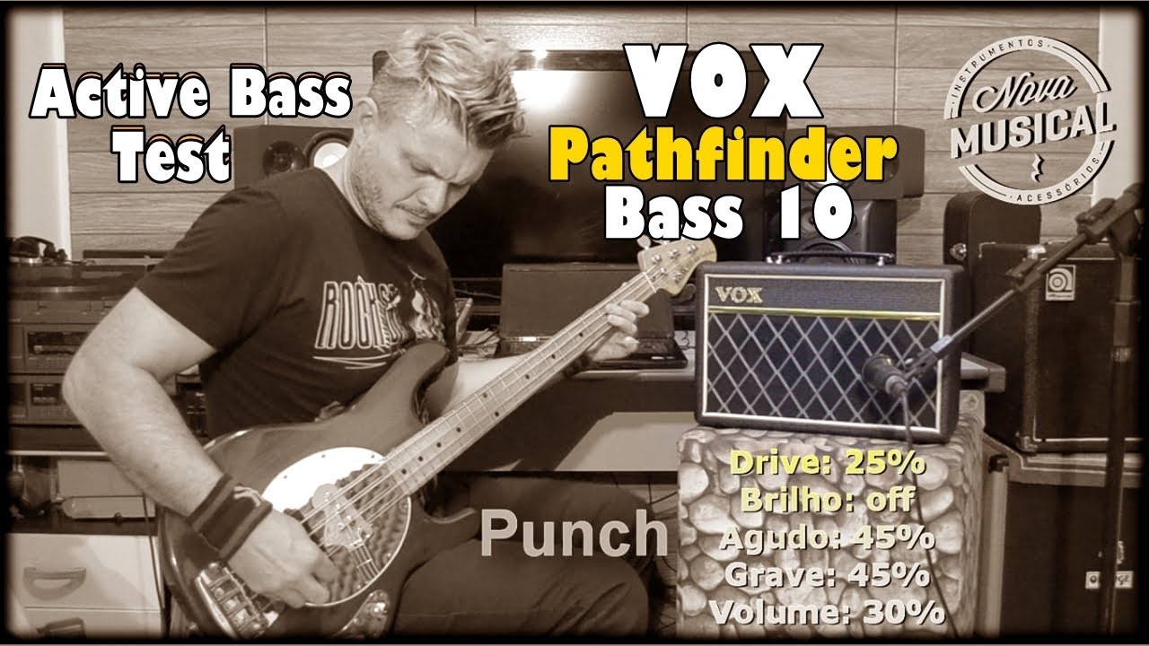 Cubo Baixo Vox Mini Bass Amp Pathfinder Bass 10W - Amplificador para Baixo Portátil de Estudos