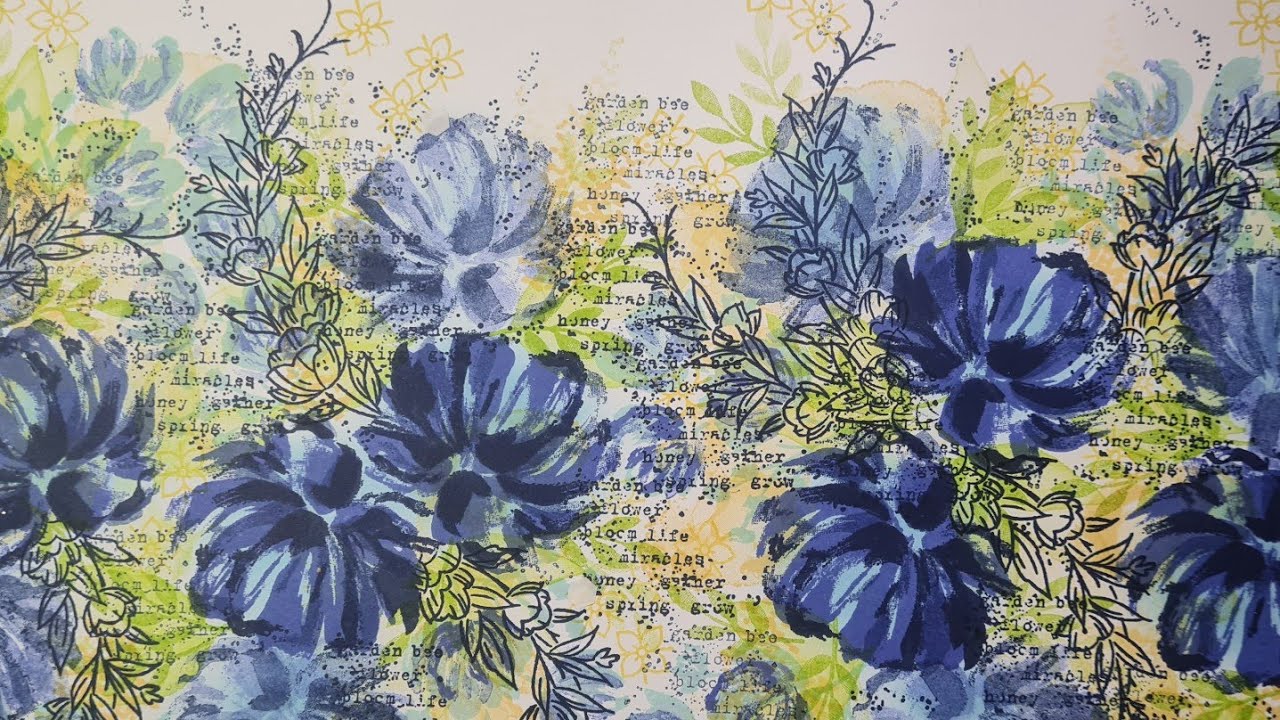 How to use ART GALLERY and DECORATIVE BORDERS to stamp a ONE SHEET WONDER wednesday #artfulstampin