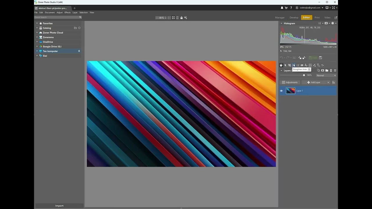 Zoner Photo Studio X przycinanie i szybka zmiana rozdzielczości zdjęć