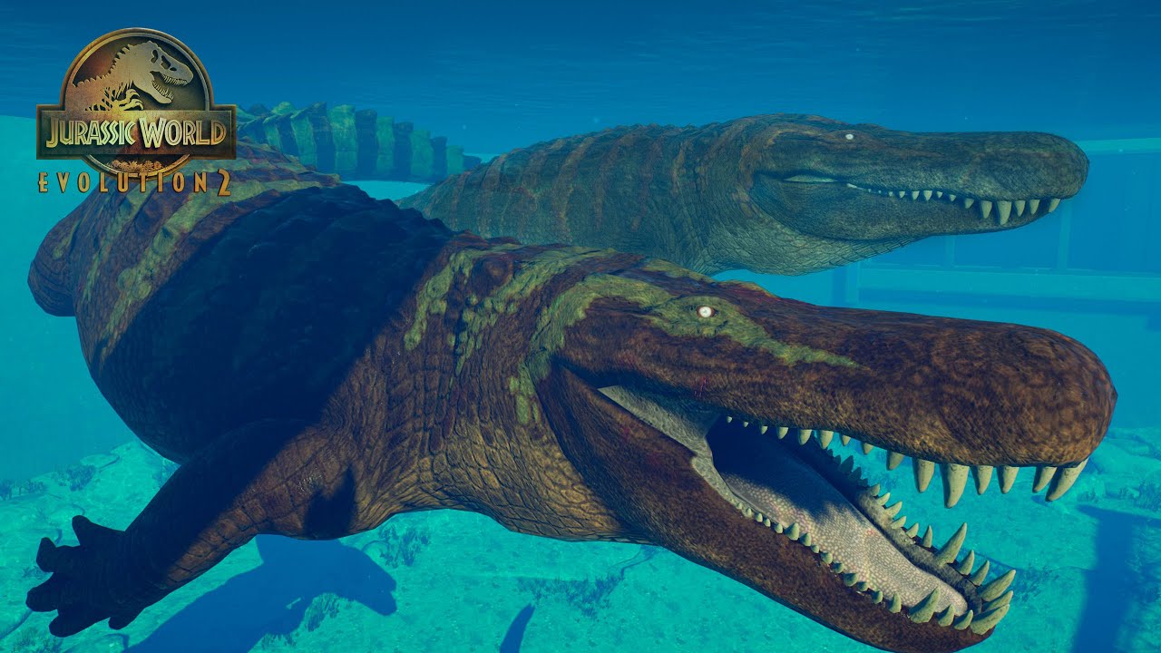 NUEVO COCODRILO DINOSAURIO ATACA! PURUSSAURUS caimán que come dinosaurios Jurassic World Evolution 2