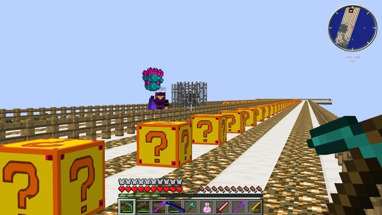 木鱼我的世界 Minecraft 幸运方块大冒险，一心求屎的木鱼被小铃铛瞬间打脸！