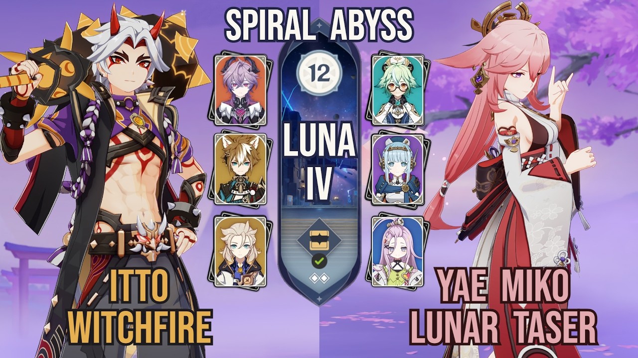 Itto Witchfire x Yae Miko Lunar Charged | Spiral Abyss 6.3 / Luna IV | Genshin Impact