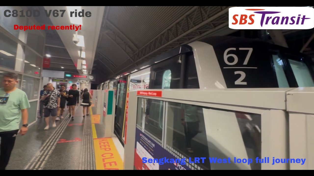 (Recently debuted on west loop) C810D V67 ride Sengkang LRT full Journey